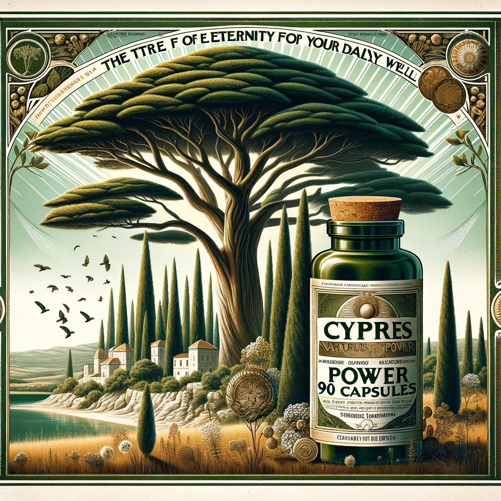 Cyprès | 500 Gélules | Gamme Power | Fabriqué en France | "L'Arbre de l'Éternité !"