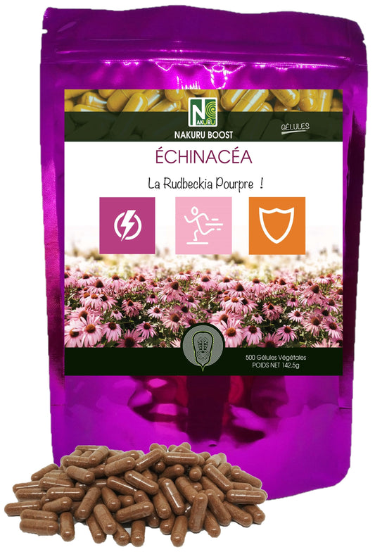 Échinacéa | 500 Gélules Végétales | Gamme Boost | Fabriqué en France | "La Rudbeckia Pourpre !"