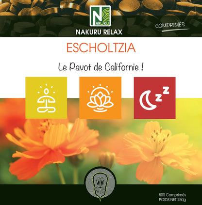 Escholtzia | 500 Comprimés | Gamme Relax | Fabriqué en France | "Le Pavot de Californie !"