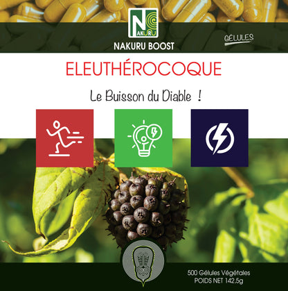 Éleuthérocoque | 500 Gélules Végétales | Gamme Boost | Fabriqué en France | "Le Buisson du Diable!"