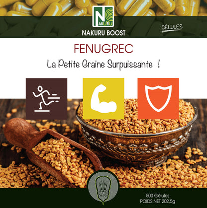 Fenugrec | 500 Gélules | Gamme Boost | Fabriqué en France | "La Petite Graine Surpuissante !