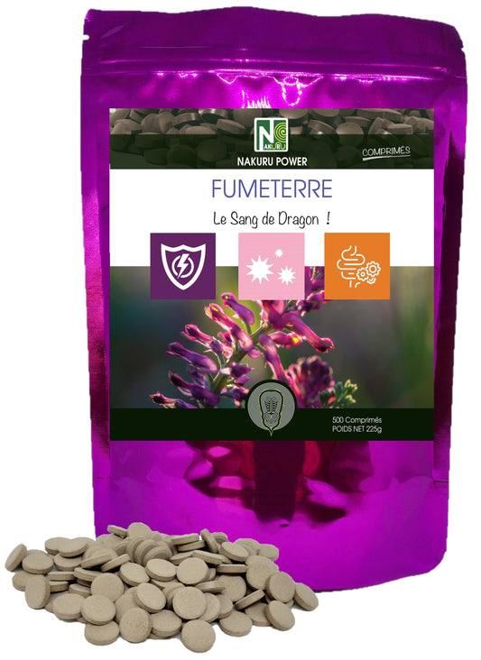 Fumeterre | 500 Comprimés | Gamme Power | Fabriqué en France | "Le Sang de Dragon !"
