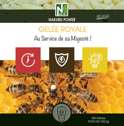 Gelée Royale | 500 Gélules |Gamme Power | Fabriqué en France | "Au Service de sa Majesté!"