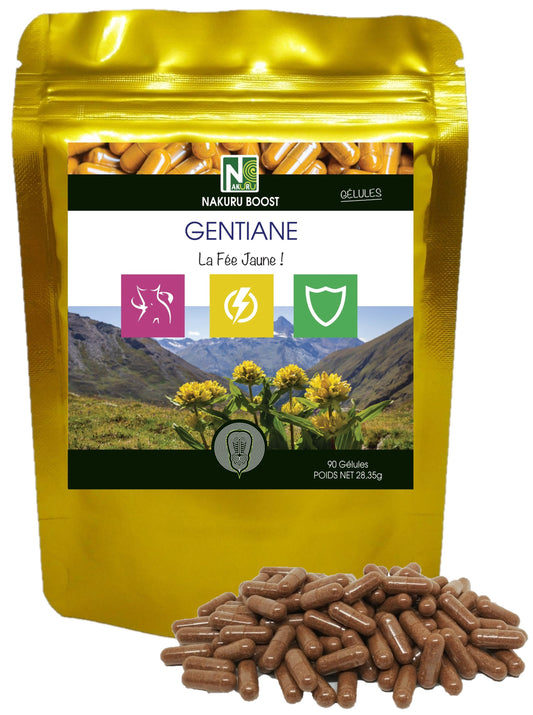 Gentiane | 90 Gélules | Gamme Boost | Fabriqué en France | "La Fée Jaune !"