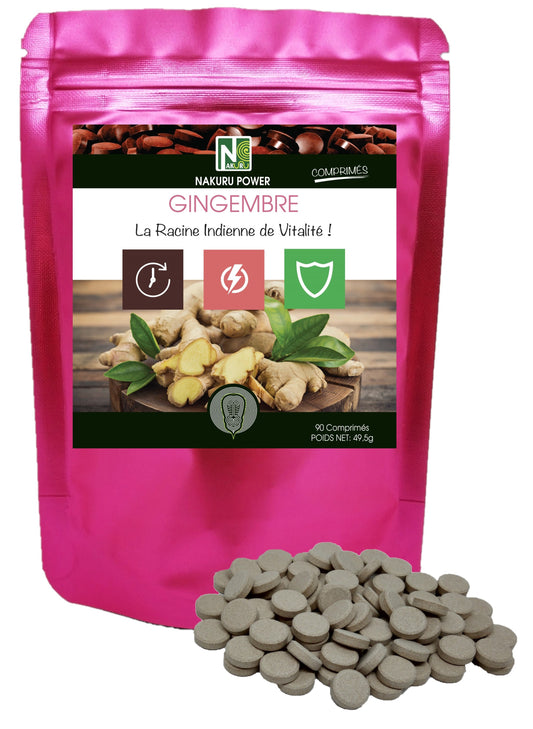 Gingembre | 90 Comprimés | Gamme Power | Fabriqué en France | "La Racine Indienne de Vitalité!"