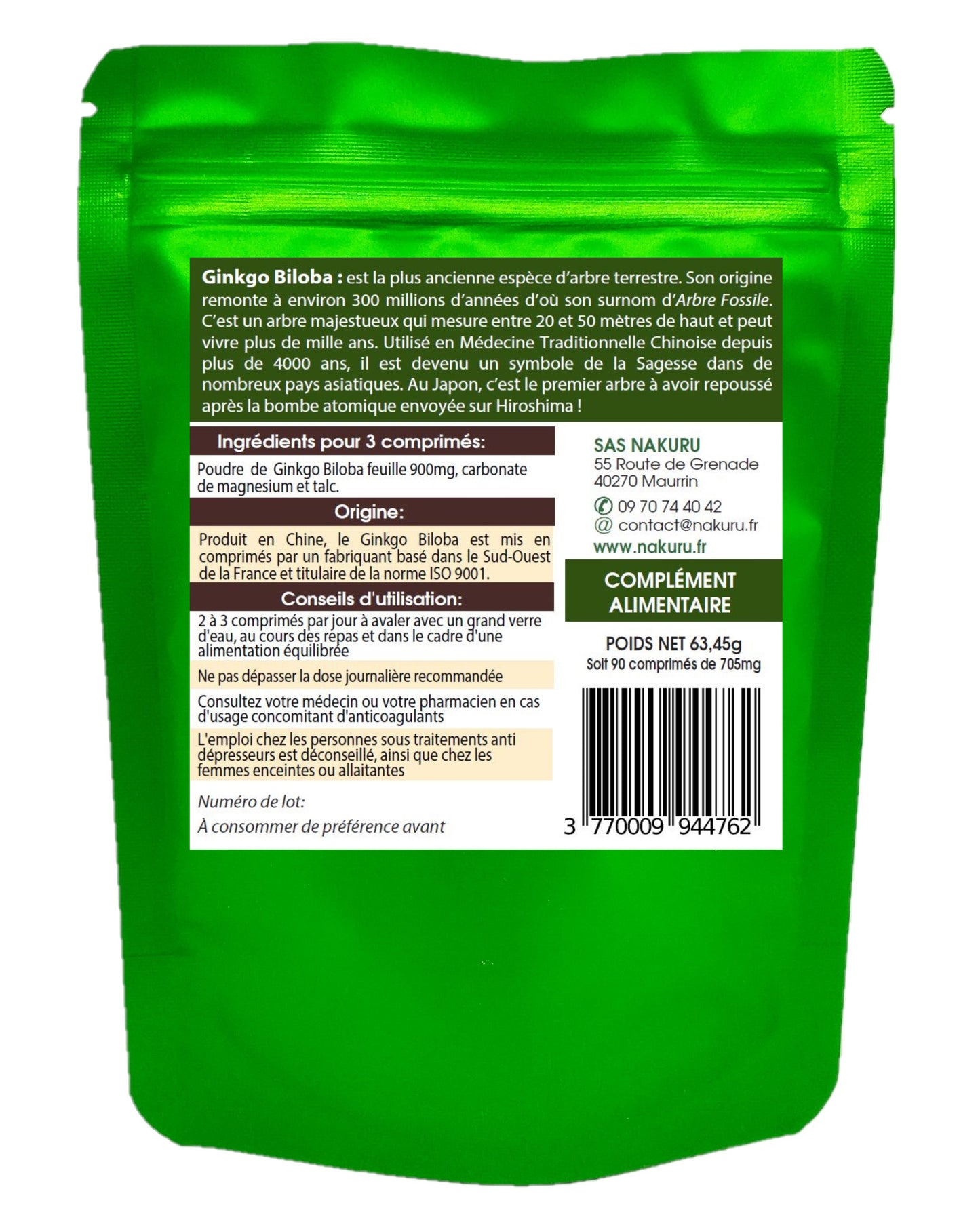 Ginkgo Biloba | 90 Comprimés | Gamme Boost | Fabriqué en France | "L'Arbre Fossile!"