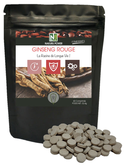 Ginseng Rouge | 60 Comprimés | Gamme Power | Fabriqué en France | "La Racine de longue Vie!"