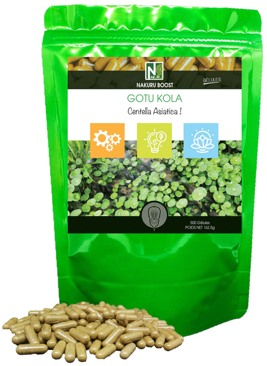 Gotu Kola | 500 Gélules | Gamme Boost | Fabriqué en France | "Centella Asiatica !"