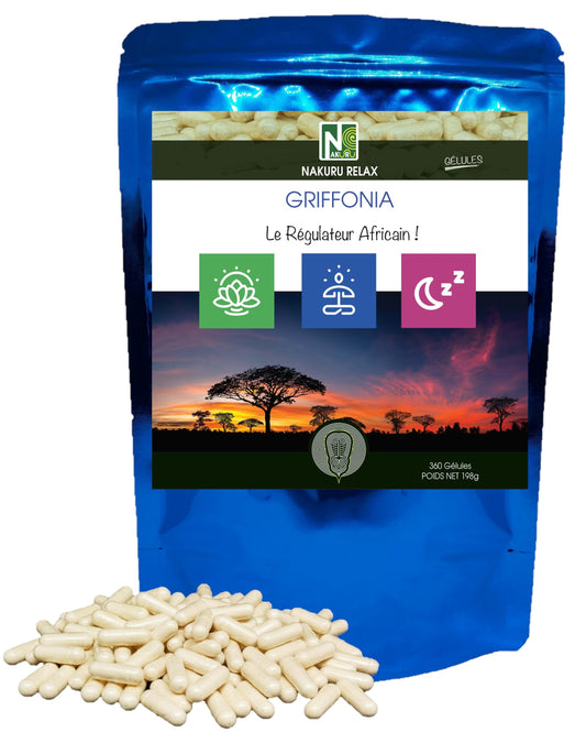 Griffonia | 360 Gélules Végétales | Gamme Relax | Fabriqué en France | "Le Régulateur Africain!"