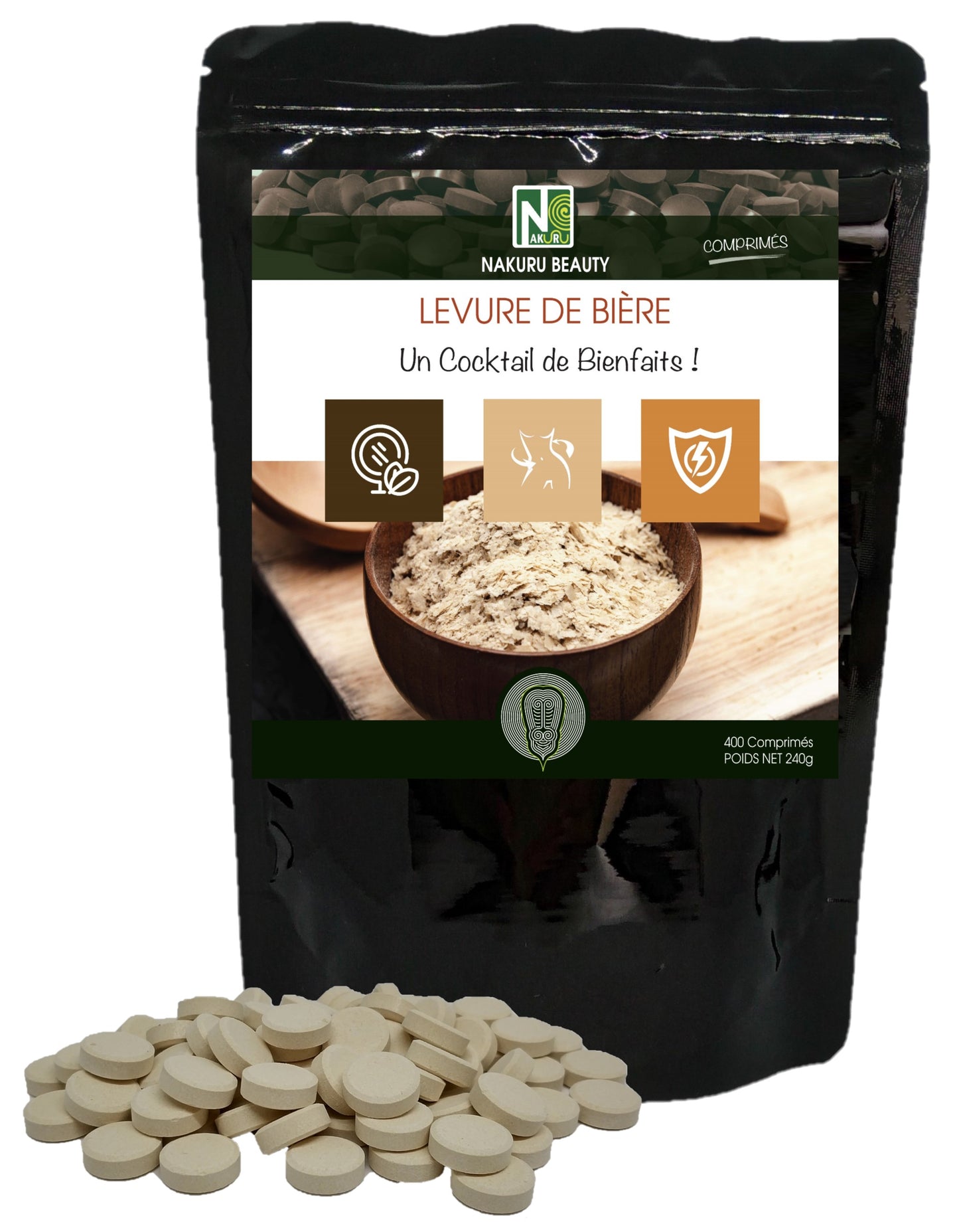 Levure de Bière | 400 Comprimés | Gamme Beauty | Fabriqué en France | "Un Cocktail de Bienfaits!