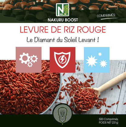 Levure de Riz Rouge | 500 Comprimés | Gamme Boost | Fabriqué en France | "Le Diamant du Soleil Levant !"