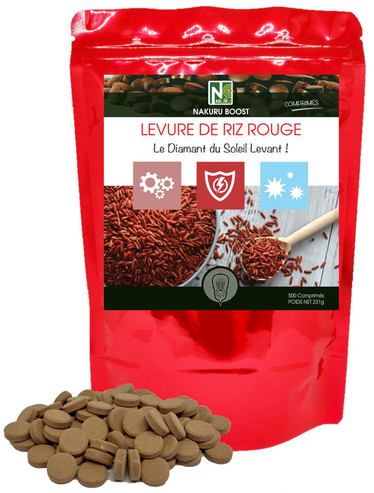 Levure de Riz Rouge | 500 Comprimés | Gamme Boost | Fabriqué en France | "Le Diamant du Soleil Levant !"