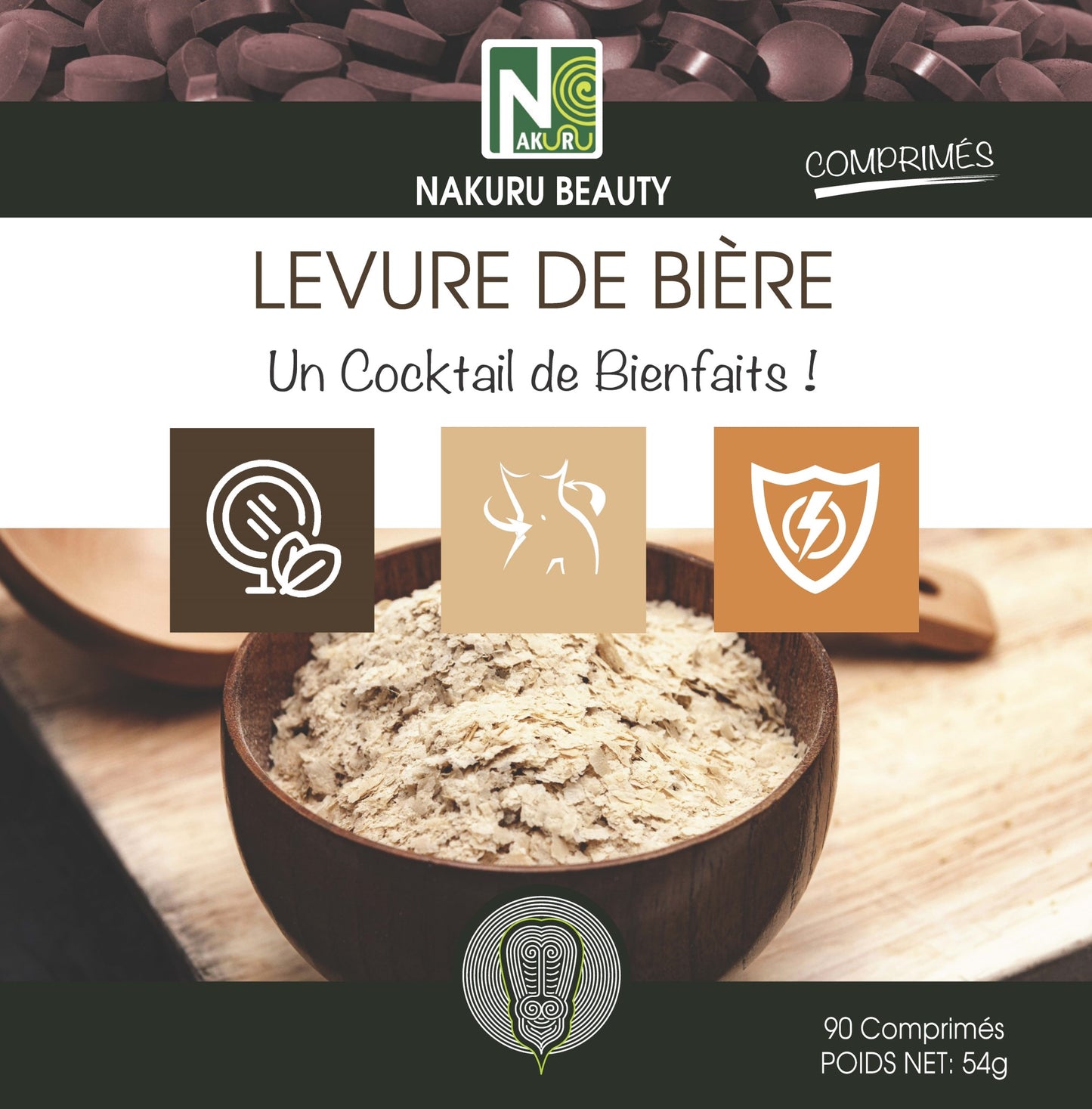 Levure de Bière | 90 Comprimés | Gamme Beauty | Fabriqué en France | "Un Cocktail de Bienfaits!