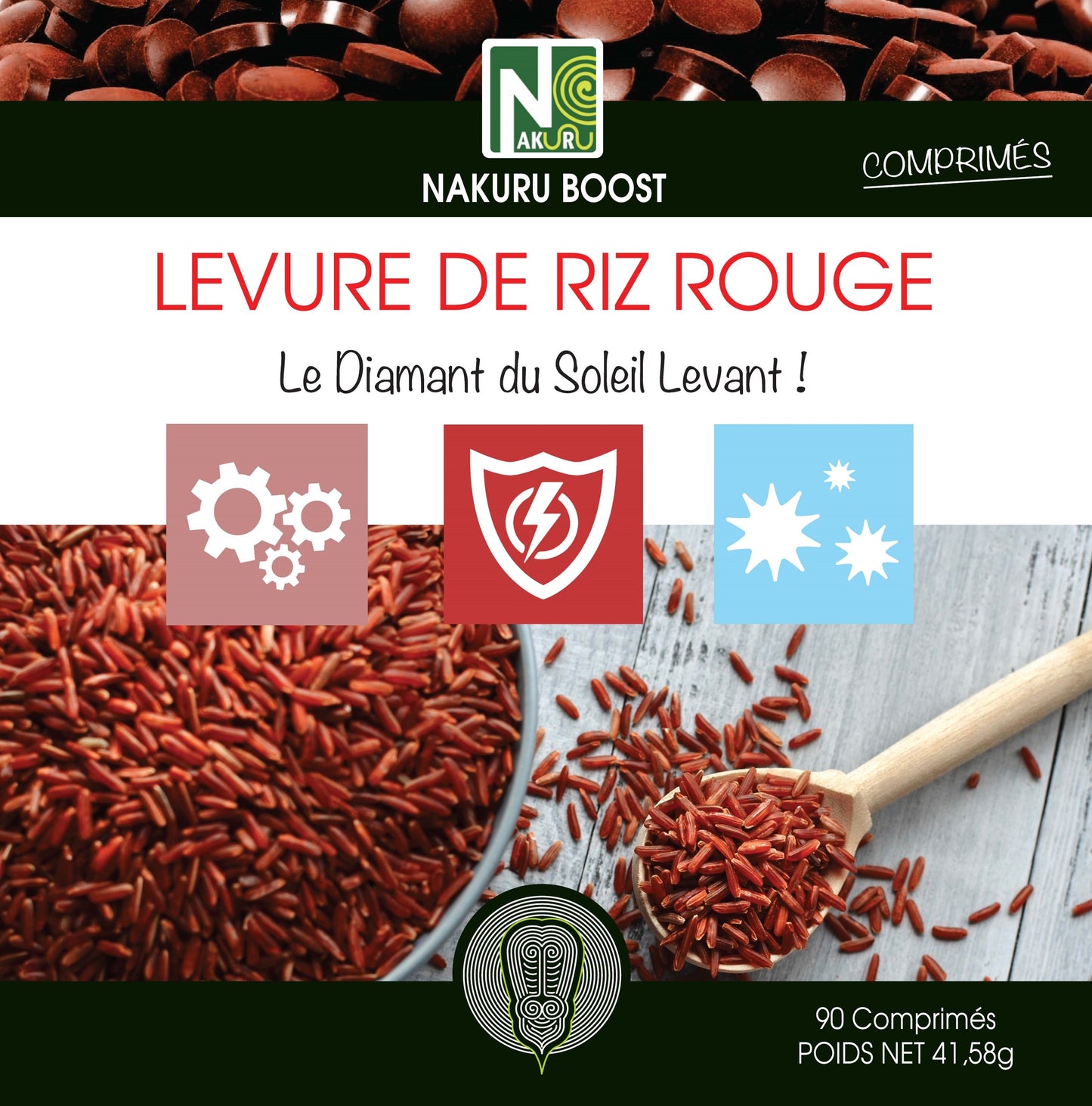 Levure de Riz Rouge | 90 Comprimés | Gamme Boost | Fabriqué en France | "Le Diamant du Soleil Levant !"