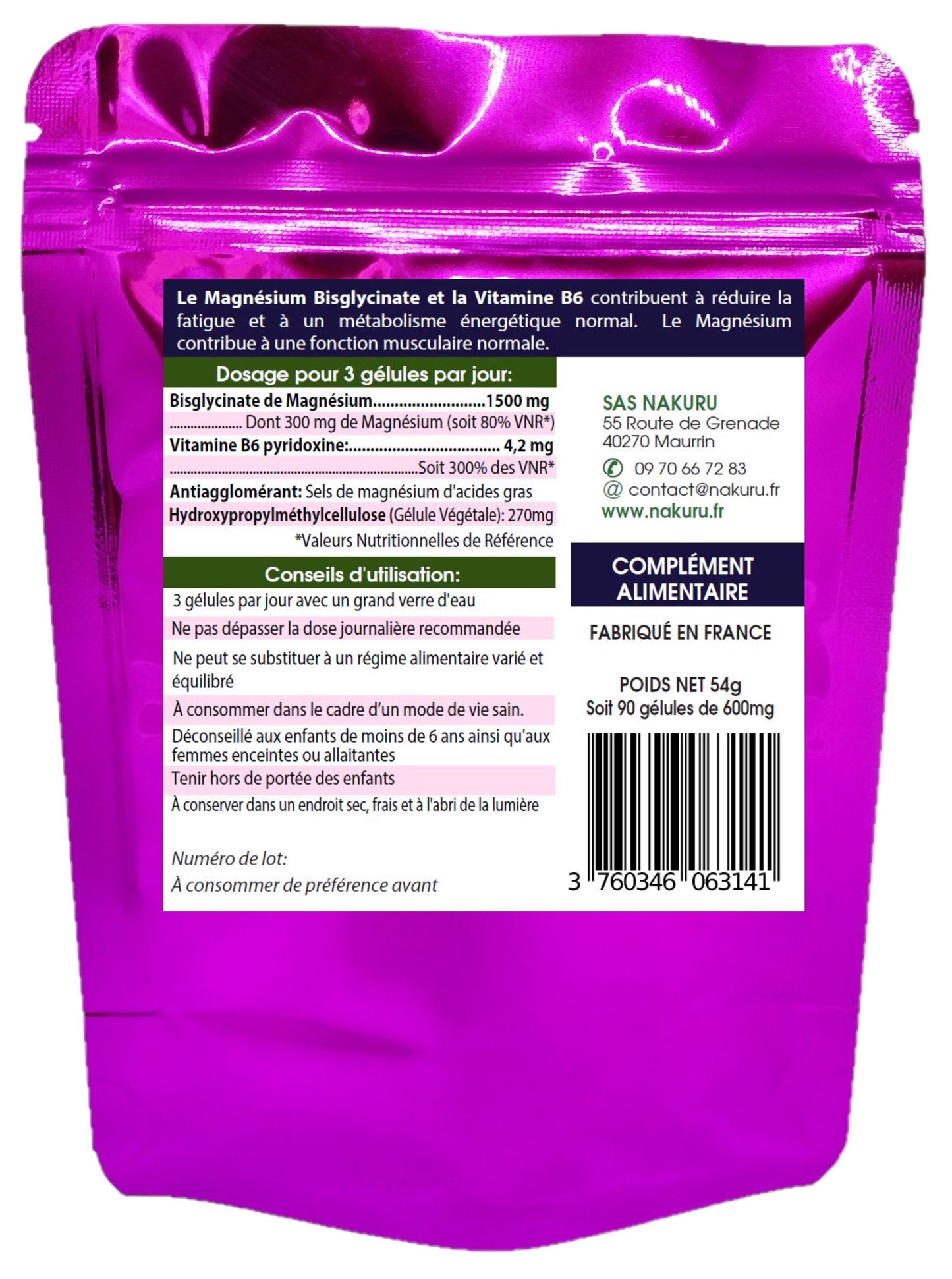Magnésium Bisglycinate | 90 Gélules Végétales | Gamme Boost | Fabriqué en France | "Le Fossoyeur de Stress !"