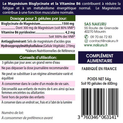 Magnésium Bisglycinate | 90 Gélules Végétales | Gamme Boost | Fabriqué en France | "Le Fossoyeur de Stress !"
