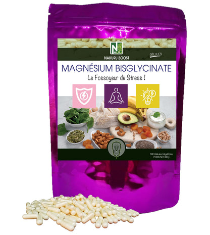 Magnésium Bisglycinate | 500 Gélules Végétales | Gamme Boost | Fabriqué en France | "Le Fossoyeur de Stress !"