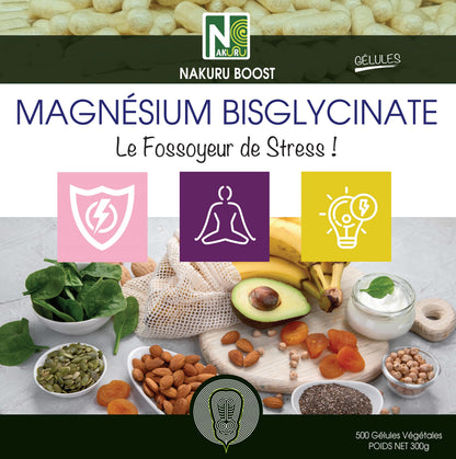 Magnésium Bisglycinate | 500 Gélules Végétales | Gamme Boost | Fabriqué en France | "Le Fossoyeur de Stress !"