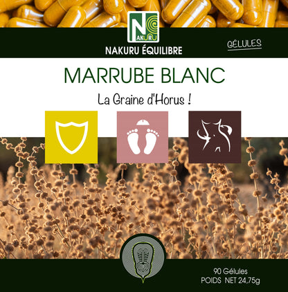 Marrube Blanc | 90 Gélules | Gamme Équilibre | Fabriqué en France | "La Graine d'Horus !"