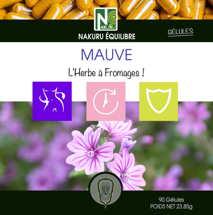 Mauve | 90 Gélules | Gamme Équilibre | Fabriqué en France | "L'Herbe à Fromages !"