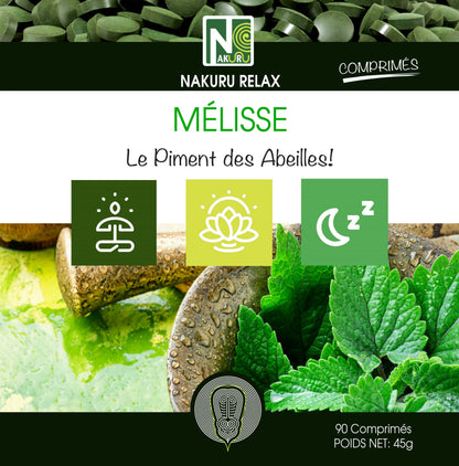 Mélisse | 90 Comprimés | Gamme Relax | Fabriqué en France / "Le Piment des Abeilles !"