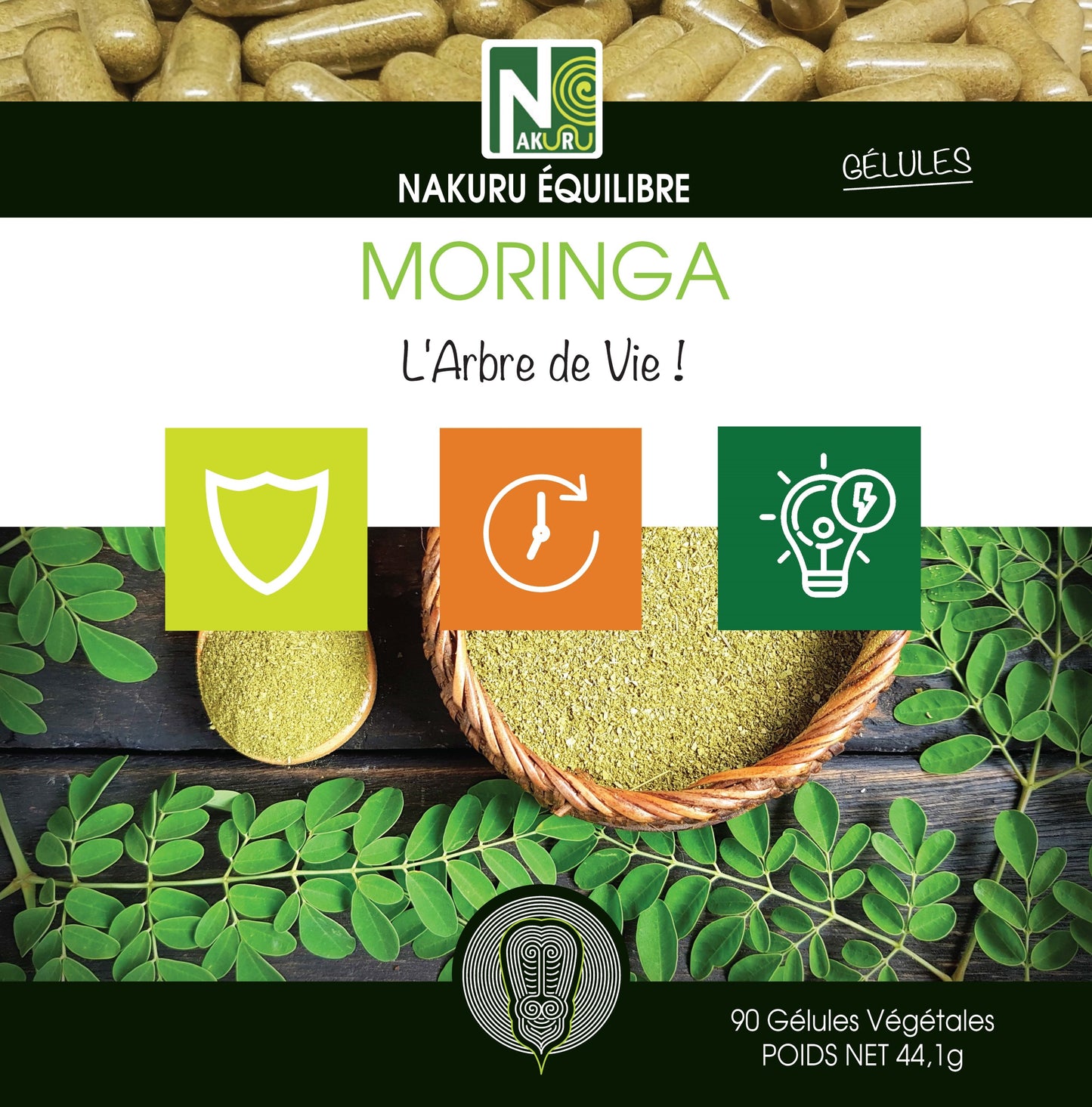 Moringa | 90 Gélules Végétales | Gamme Équilibre | Fabriqué en France / "L'Arbre de Vie !"