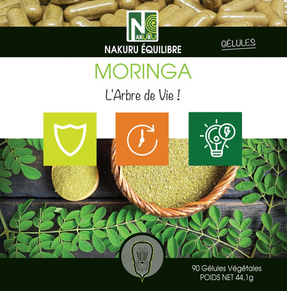 Moringa | 90 Gélules Végétales | Gamme Équilibre | Fabriqué en France / "L'Arbre de Vie !"