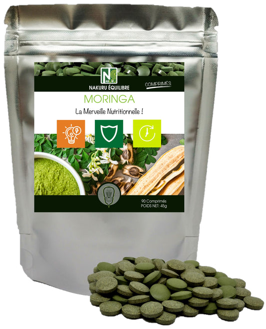 Moringa | 90 Comprimés | Gamme Équilibre | Fabriqué en France | "La Merveille Nutritionnelle!"