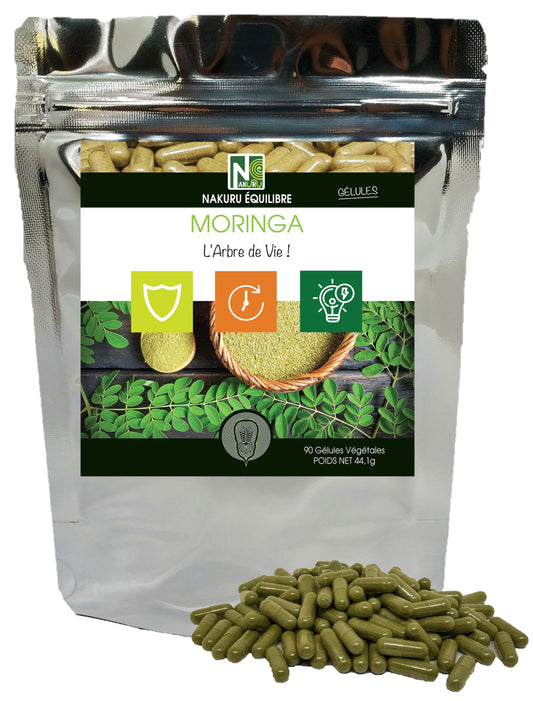 Moringa | 90 Gélules Végétales | Gamme Équilibre | Fabriqué en France / "L'Arbre de Vie !"