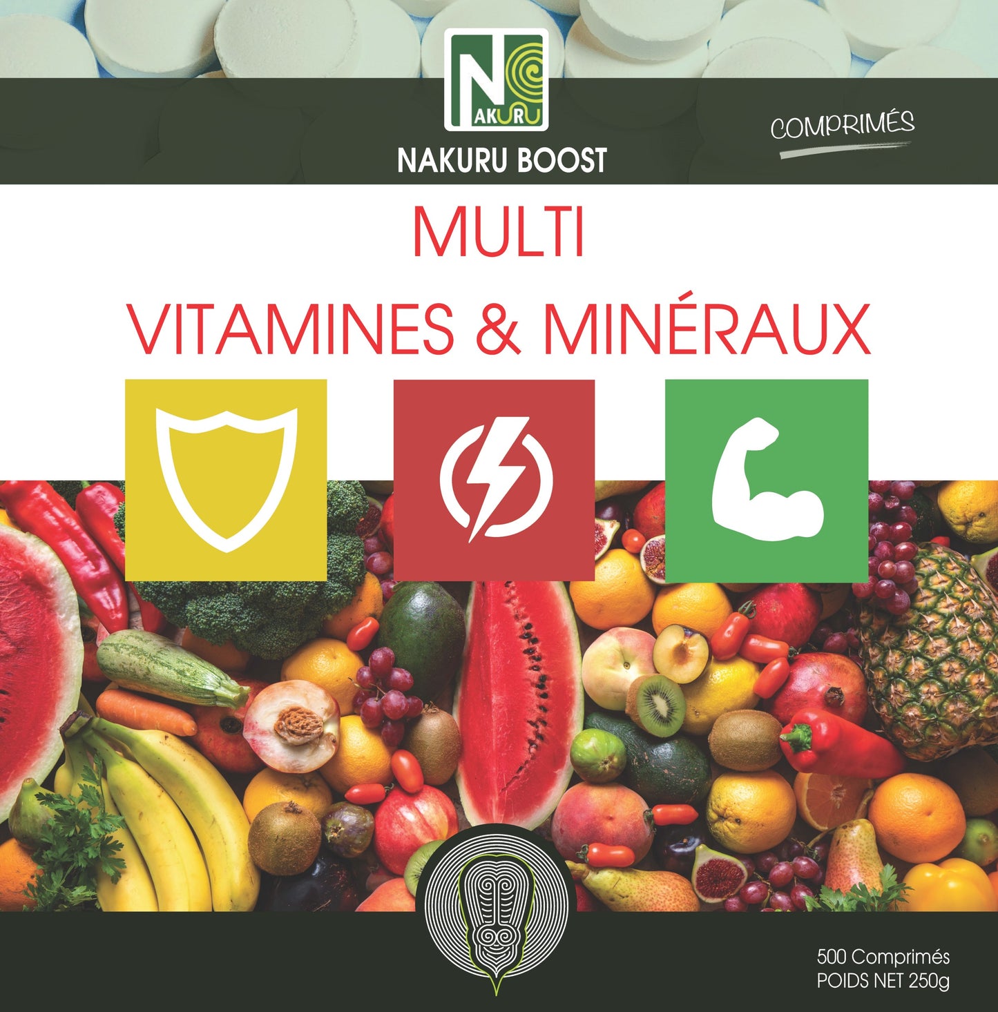 Multi Vitamines & Minéraux | 500 Comprimés | Gamme Boost | Fabriqué en France