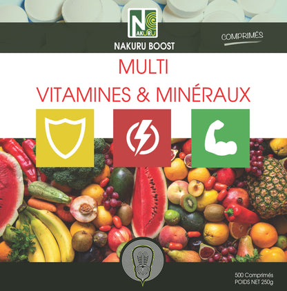 Multi Vitamines & Minéraux | 500 Comprimés | Gamme Boost | Fabriqué en France