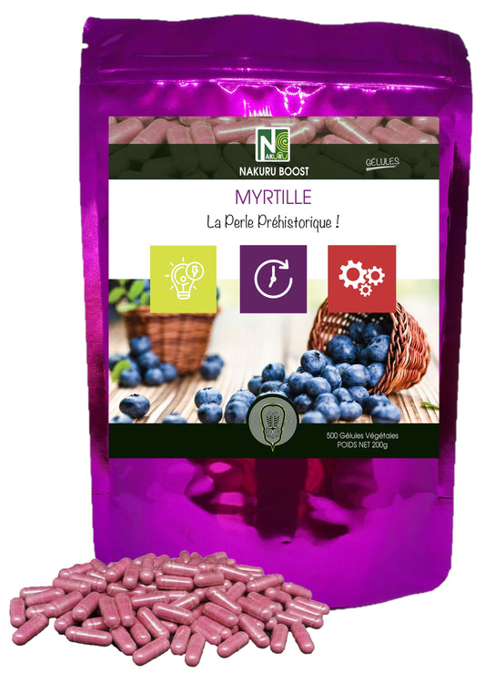 Myrtille | 500 Gélules Végétales| Gamme Boost | Fabriqué en France | "La Perle Préhistorique!"