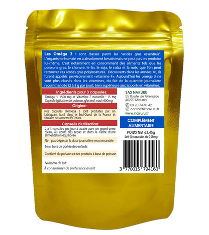 Oméga 3 | 90 Capsules | Gamme Boost | Fabriqué en France