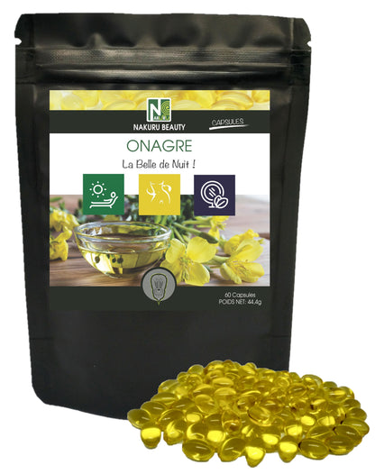 Onagre | 60 Capsules| Gamme Beauty | Fabriqué en France |"La Belle de Nuit!"