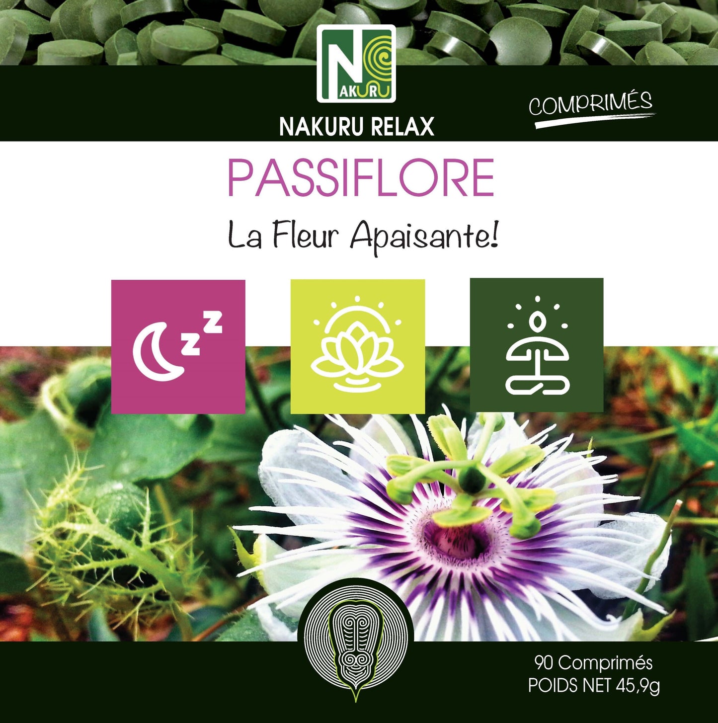 Passiflore | 90 Comprimés | Gamme Relax | Fabriqué en France | "La Fleur Apaisante!"