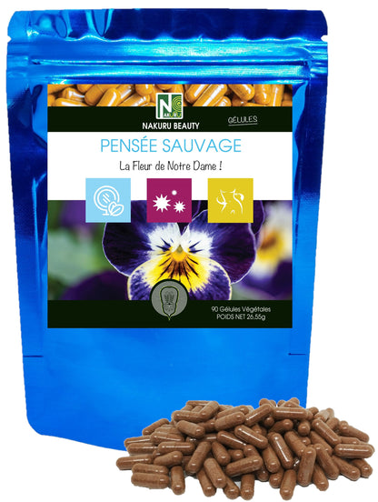 Pensée Sauvage | 90 Gélules Végétales | Gamme Beauty | Fabriqué en France | "La Fleur de Notre Dame!"