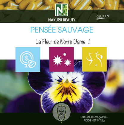 Pensée Sauvage | 500 Gélules Végétales | Gamme Beauty | Fabriqué en France | "La Fleur de Notre Dame!"