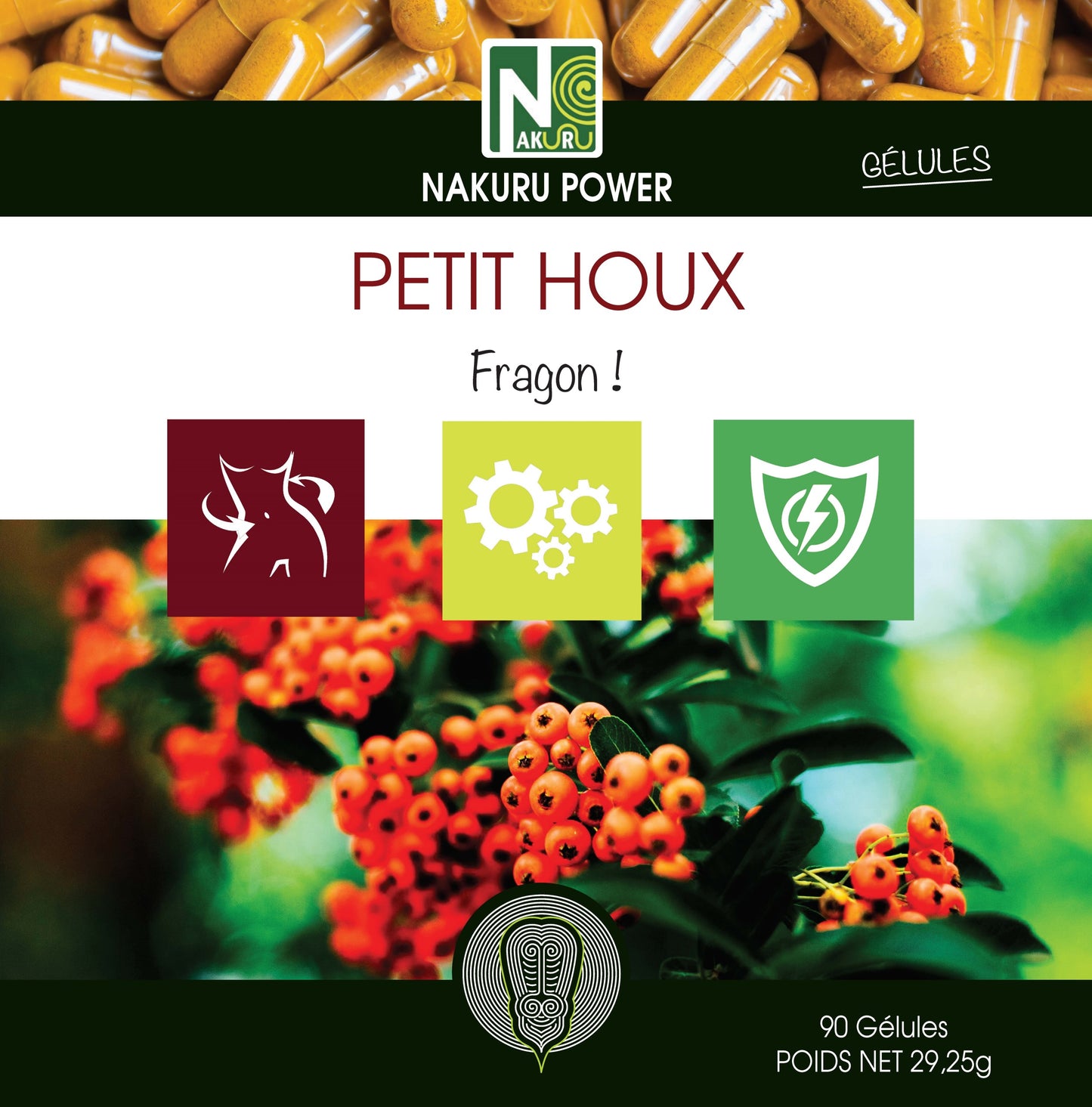 Petit Houx | 90 Gélules |Gamme Power | Fabriqué en France | "Fragon !"