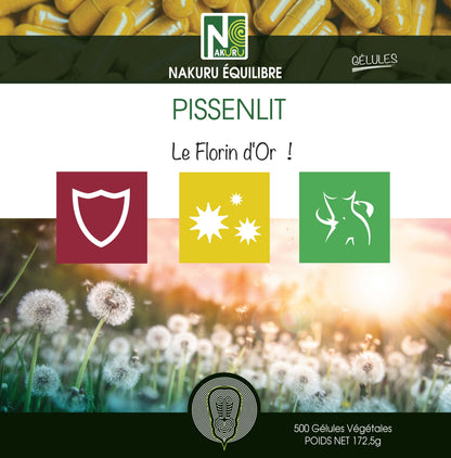 Pissenlit | 500 Gélules Végétales | Gamme Equilibre | Fabriqué en France | "Le Florin d'Or!"