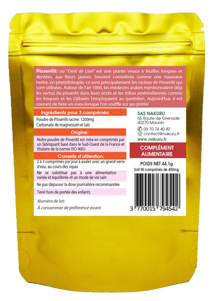 Pissenlit | 90 Comprimés | Gamme Équilibre | Fabriqué en France | "Dent de Lion !"