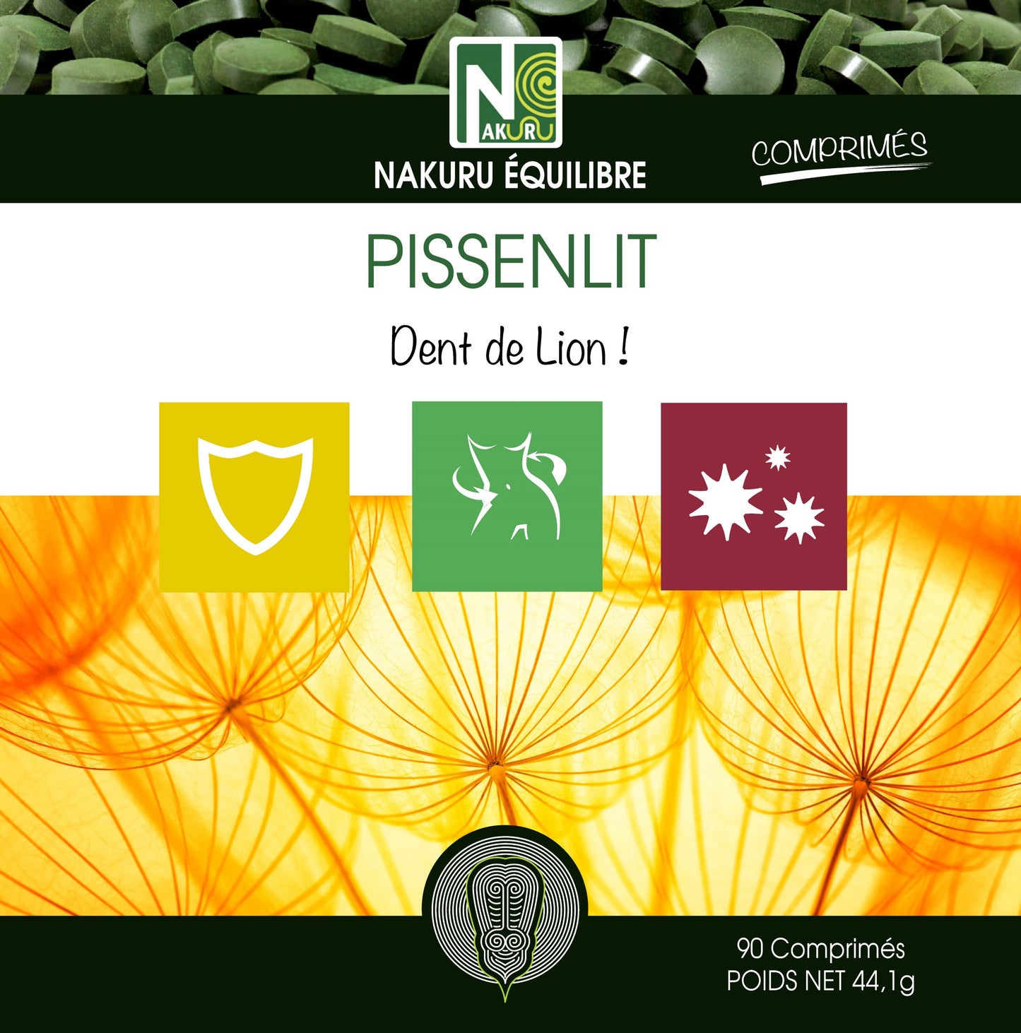 Pissenlit | 90 Comprimés | Gamme Équilibre | Fabriqué en France | "Dent de Lion !"