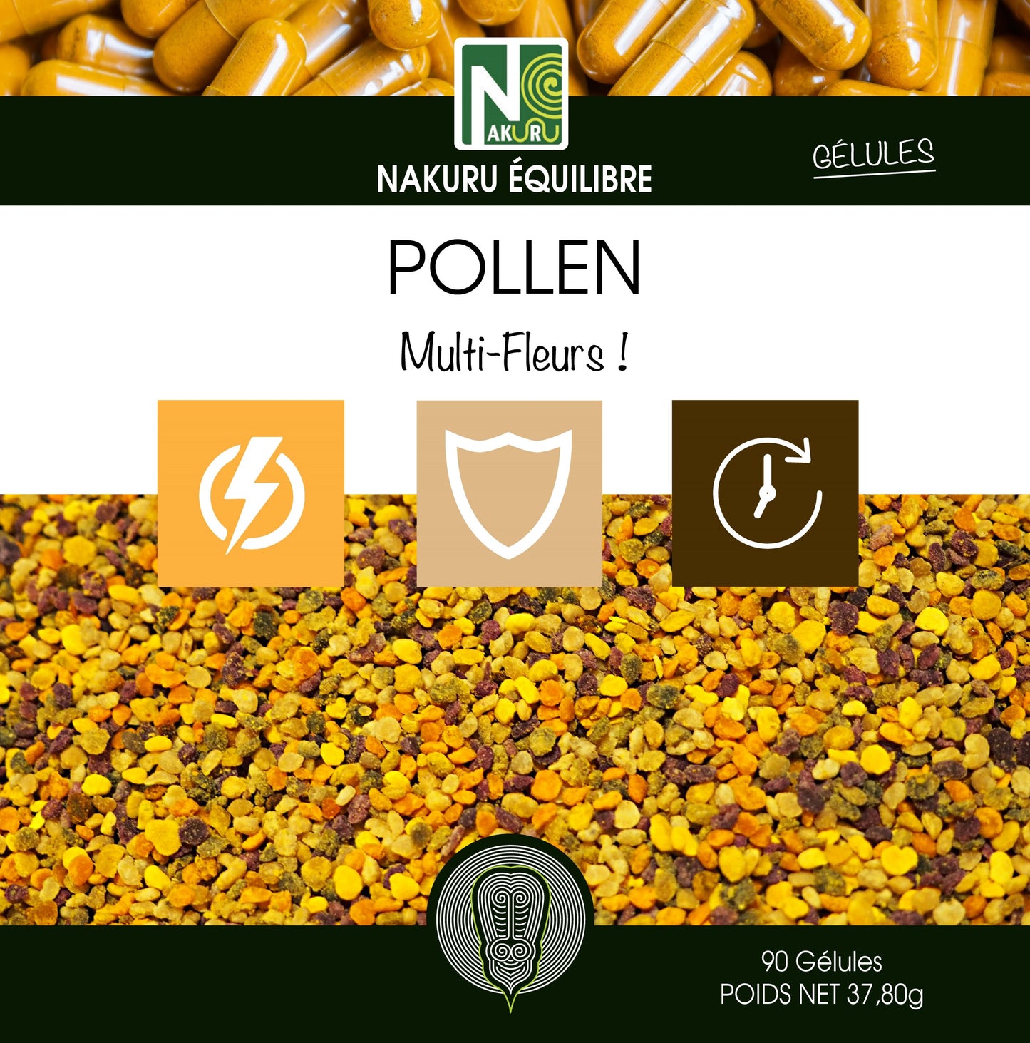 Pollen | 90 Gélules | Gamme Équilibre | Fabriqué en France | "Multi-Fleurs!"