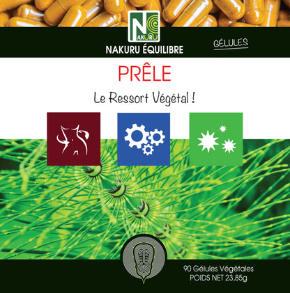Prêle | 90 Gélules Végétales | Gamme Équilibre | Fabriqué en France | "Le Ressort Végétal!"