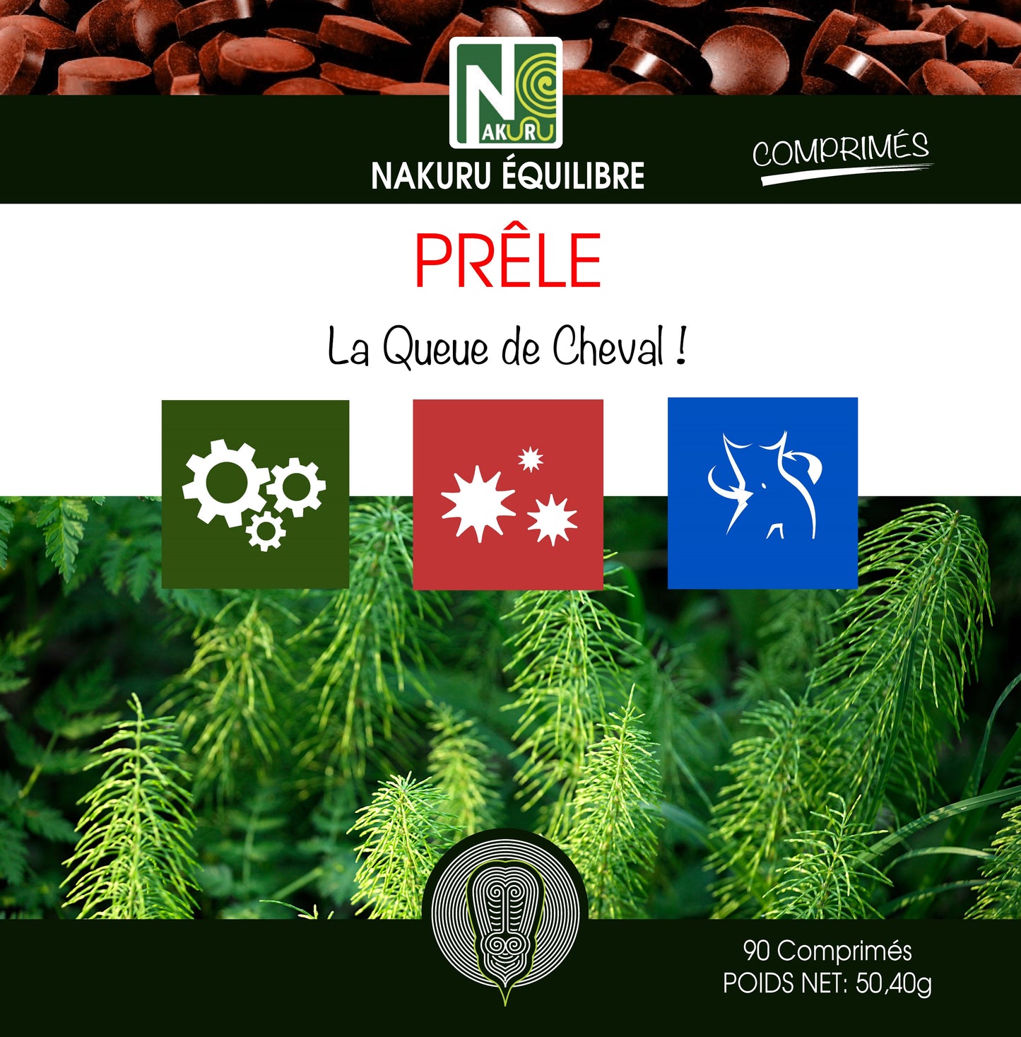 Prêle | 90 Comprimés | Gamme Equilibre | Fabriqué en France | "La Queue de Cheval !"