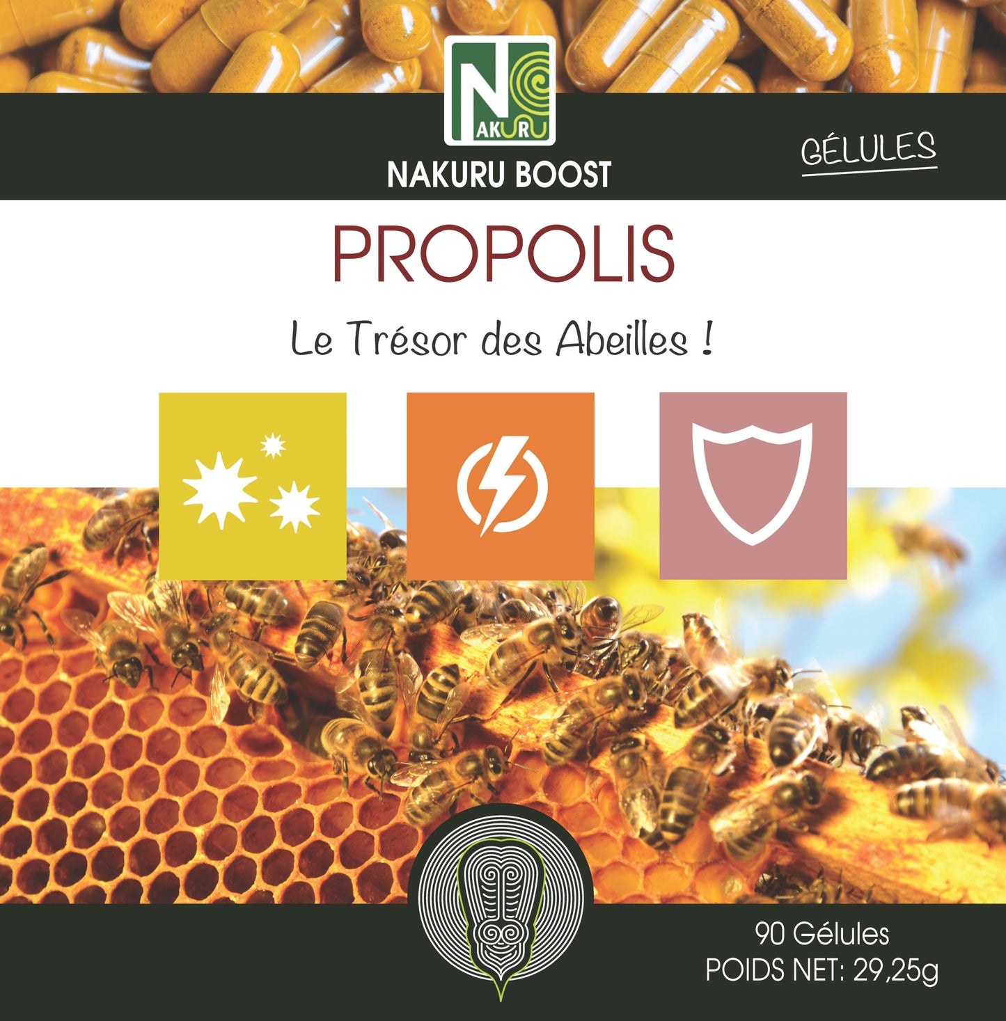 Propolis | 90 Gélules |Gamme Boost | Fabriqué en France | "Le Trésor des Abeilles !"