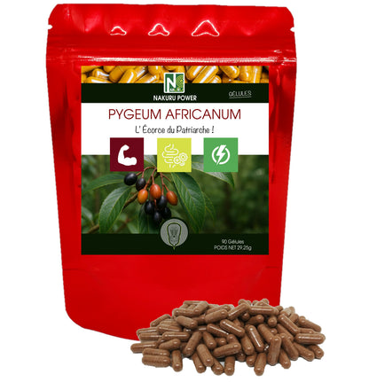 Pygeum Africanum | 90 Gélules | Gamme Power | Fabriqué en France | "L' Écorce du Patriarche !"