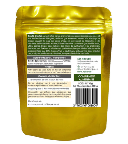Saule Blanc | 90 Comprimés | Gamme Power | Fabriqué en France | "L'Éclaireur d'Argent !"