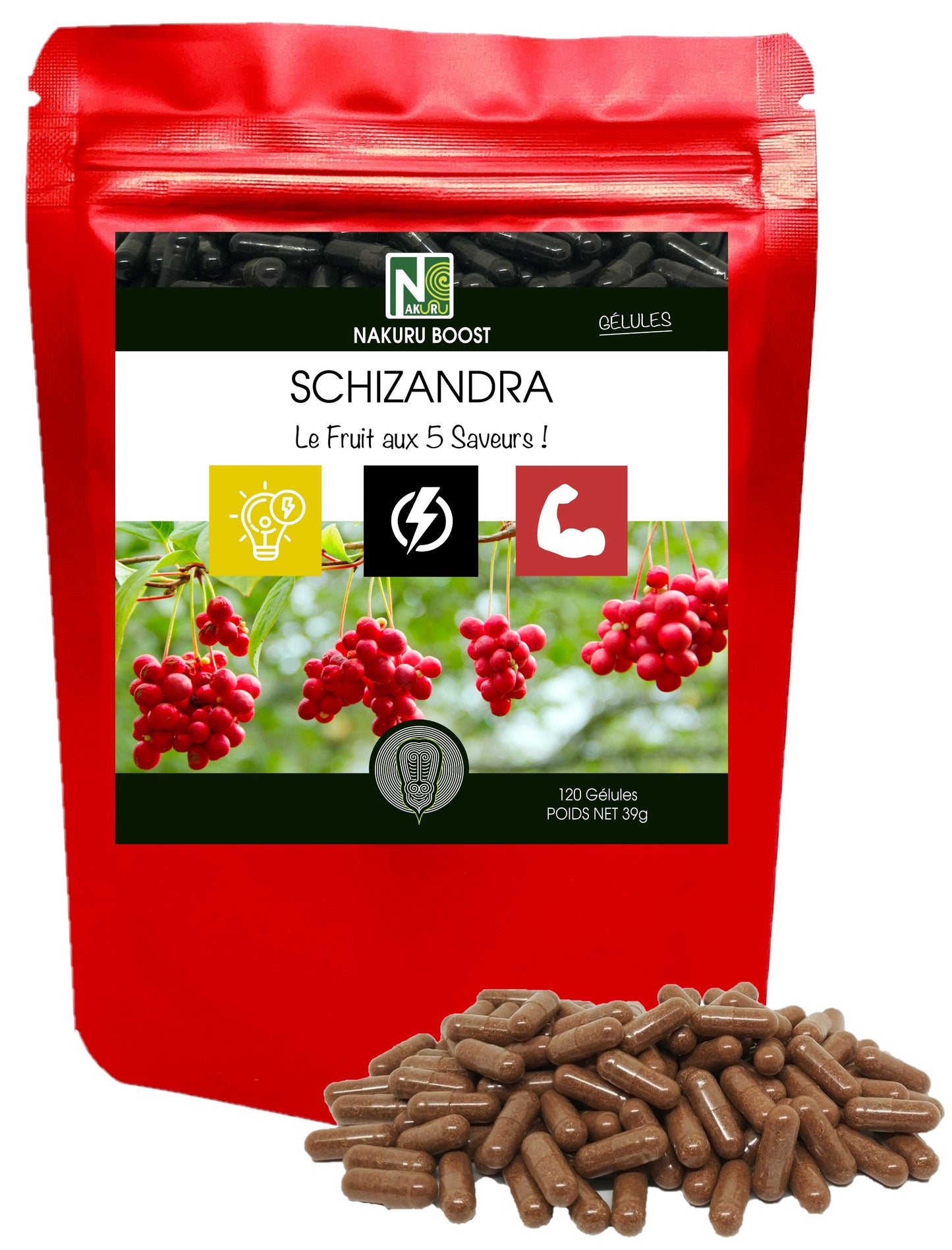 Schizandra | 120 Gélules | Gamme Boost | Fabriqué en France | "Le Fruit aux 5 Saveurs !"