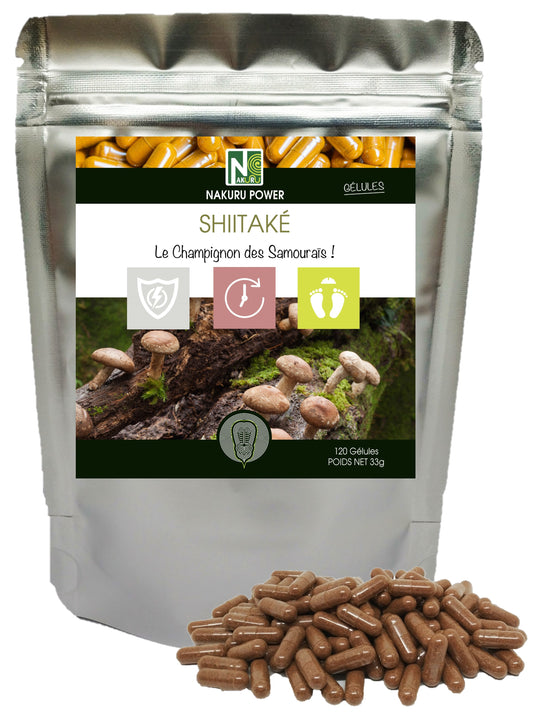 Shiitaké | 120 Gélules | Gamme Power | Fabriqué en France | "Le Champignon des Samouraïs !"