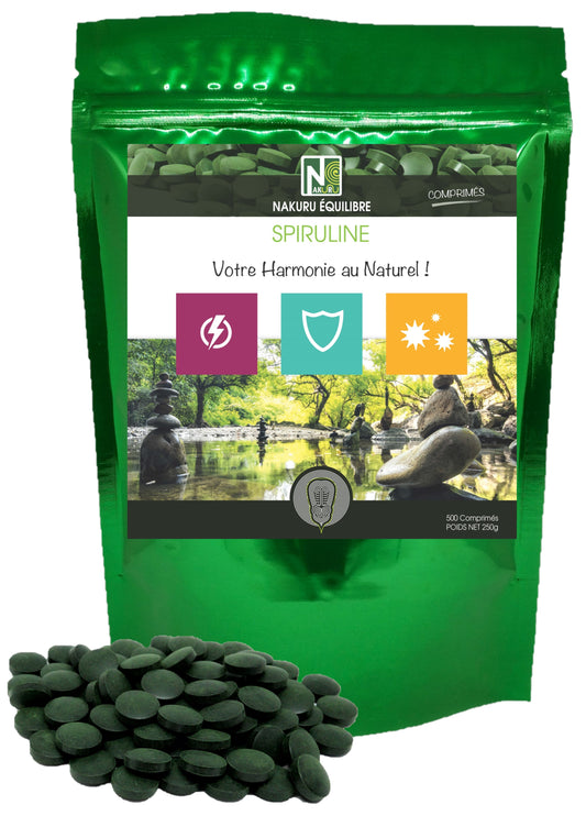 Spiruline | 500 Comprimés | Gamme Équilibre | Fabriqué en France | "Votre Harmonie au Naturel!"